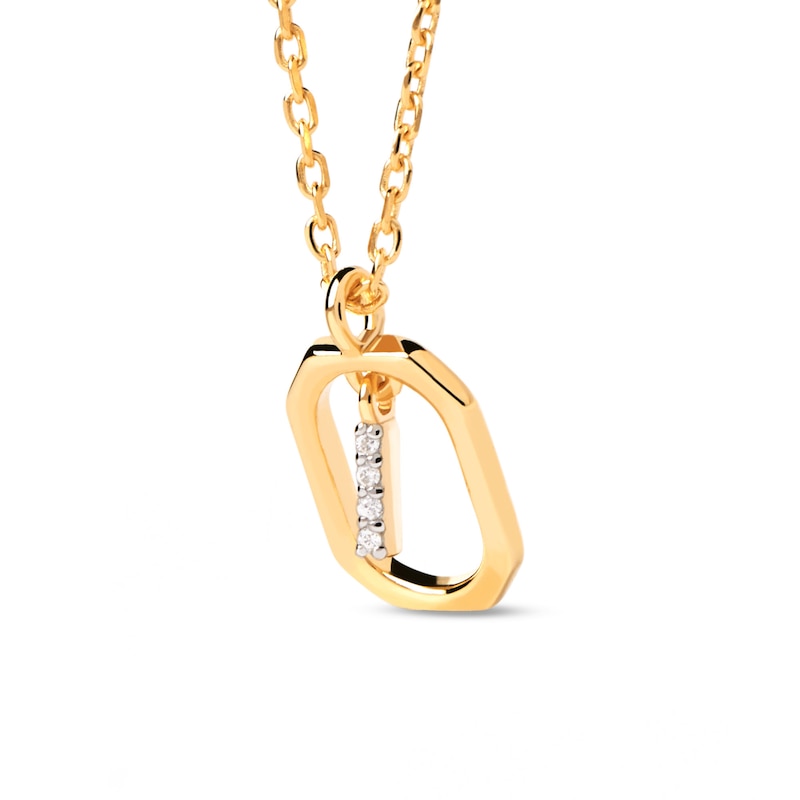 PDPAOLA™ at Zales Lab-Created Diamond Accent Letter "I" Initial Pendant in 18K Gold