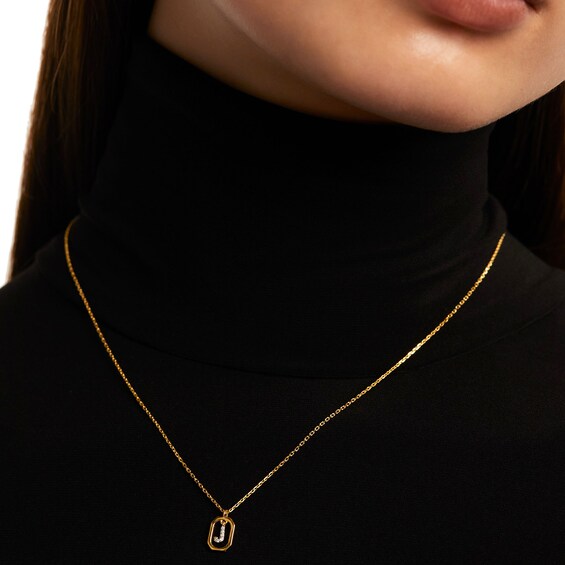 PDPAOLAâ¢ at Zales Lab-Grown Diamond Accent Letter "J" Initial Pendant in 18K Gold