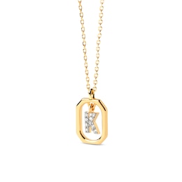PDPAOLA™ at Zales Lab-Grown Diamond Accent Letter "K" Initial Pendant in 18K Gold