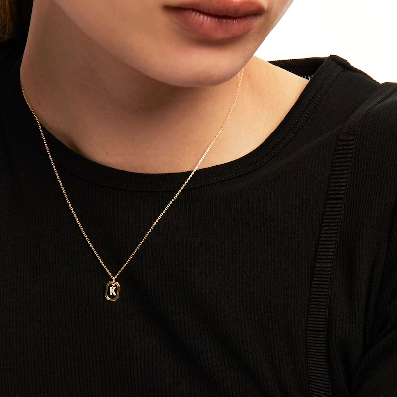 Main Image 2 of PDPAOLA™ at Zales Lab-Grown Diamond Accent Letter "K" Initial Pendant in 18K Gold