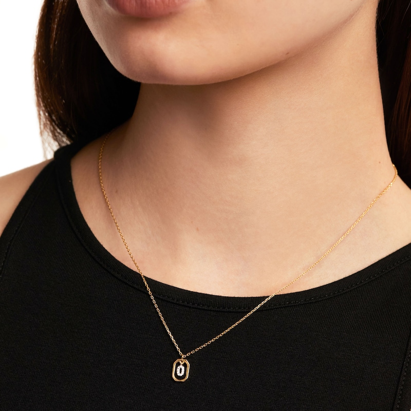 Main Image 2 of PDPAOLA™ at Zales Lab-Grown Diamond Accent Letter "O" Initial Pendant in 18K Gold