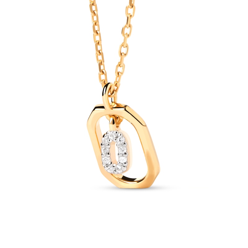 Main Image 3 of PDPAOLA™ at Zales Lab-Grown Diamond Accent Letter "O" Initial Pendant in 18K Gold