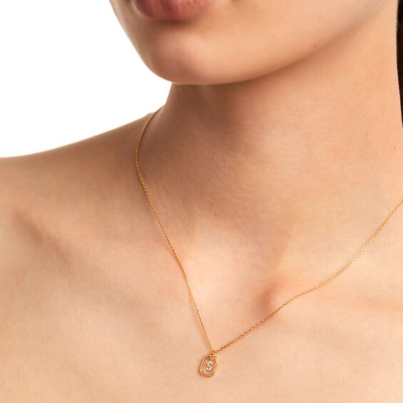 PDPAOLAâ¢ at Zales Lab-Grown Diamond Accent Letter "S" Initial Pendant in 18K Gold