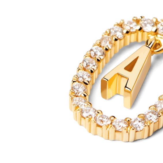 PDPAOLAâ¢ at Zales 1/3 CT. T.W. Lab-Grown Diamond Initial Pendant in 18K Gold - 19.5" (Select Letters Only)