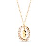Thumbnail Image 1 of PDPAOLA™ at Zales 1/3 CT. T.W. Lab-Grown Diamond "B" Initial Pendant in 18K Gold - 19.5"