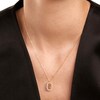 Thumbnail Image 3 of PDPAOLA™ at Zales 1/3 CT. T.W. Lab-Grown Diamond "E" Initial Pendant in 18K Gold - 19.5"