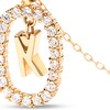 Thumbnail Image 3 of PDPAOLA™ at Zales 1/3 CT. T.W. Lab-Created Diamond &quot;K&quot; Initial Pendant in 18K Gold - 19.5&quot;