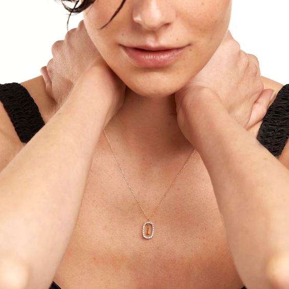 PDPAOLAâ¢ at Zales 1/3 CT. T.W. Lab-Grown Diamond "L" Initial Pendant in 18K Gold - 19.5"