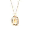 Thumbnail Image 1 of PDPAOLA™ at Zales 1/3 CT. T.W. Lab-Grown Diamond "M" Initial Pendant in 18K Gold - 19.5"