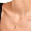 Thumbnail Image 3 of PDPAOLA™ at Zales 1/3 CT. T.W. Lab-Grown Diamond "M" Initial Pendant in 18K Gold - 19.5"