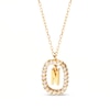 Thumbnail Image 1 of PDPAOLA™ at Zales 1/3 CT. T.W. Lab-Grown Diamond "N" Initial Pendant in 18K Gold - 19.5"