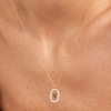 Thumbnail Image 2 of PDPAOLA™ at Zales 1/3 CT. T.W. Lab-Grown Diamond "N" Initial Pendant in 18K Gold - 19.5"