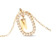 Thumbnail Image 4 of PDPAOLA™ at Zales 1/3 CT. T.W. Lab-Grown Diamond "N" Initial Pendant in 18K Gold - 19.5"