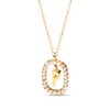 Thumbnail Image 1 of PDPAOLA™ at Zales 1/3 CT. T.W. Lab-Grown Diamond "P" Initial Pendant in 18K Gold - 19.5"