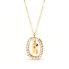 Thumbnail Image 1 of PDPAOLA™ at Zales 1/3 CT. T.W. Lab-Grown Diamond "R" Initial Pendant in 18K Gold - 19.5"