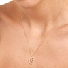 Thumbnail Image 2 of PDPAOLA™ at Zales 1/3 CT. T.W. Lab-Grown Diamond "R" Initial Pendant in 18K Gold - 19.5"