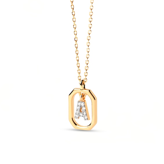 PDPAOLAâ¢ at Zales Lab-Grown Diamond Accent Letter Initial Pendant in 18K Gold (Select Letters Only)