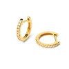 Thumbnail Image 1 of PDPAOLA™ at Zales 1/5 CT. T.W. Lab-Grown Diamond Huggie Hoop Earrings in 18K Gold