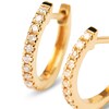 Thumbnail Image 3 of PDPAOLA™ at Zales 1/5 CT. T.W. Lab-Created Diamond Huggie Hoop Earrings in 18K Gold