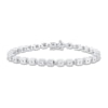 Thumbnail Image 1 of 3/4 CT. T.W. Diamond Cube Station Bracelet in 10K White Gold