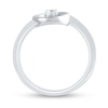 Thumbnail Image 2 of 1/10 CT. Diamond Solitaire Open Swirl Ring in Sterling Silver