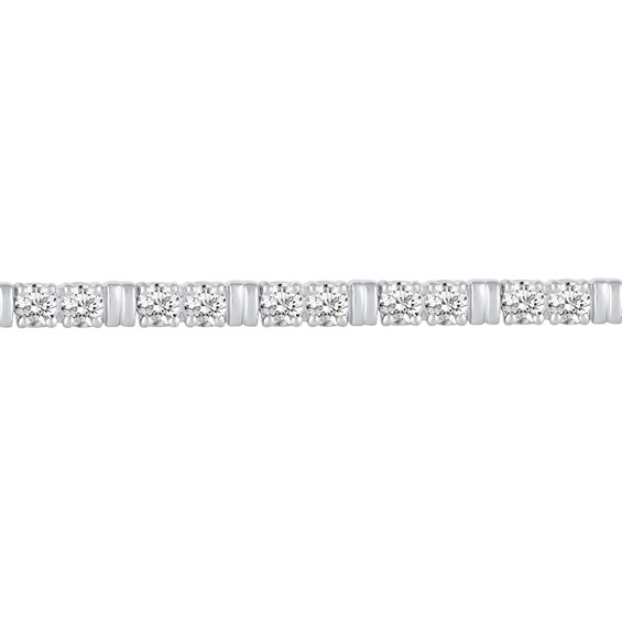 4 CT. T.w. Diamond Duos Station Bracelet in 10K White Gold