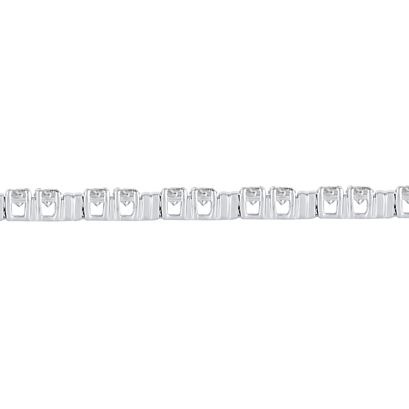 Main Image 3 of 4 CT. T.W. Diamond Duos Station Bracelet in 10K White Gold