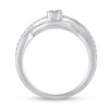 Thumbnail Image 3 of 1/4 CT. T.W. Multi-Diamond Overlay Infinity-Style Twist Ring in Sterling Silver