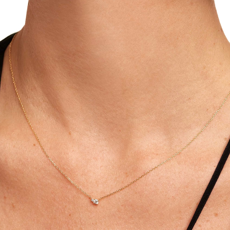 Main Image 2 of PDPAOLA™ at Zales 1/10 CT. T.W. Lab-Grown Diamond Duo Necklace in 18K Gold - 19.5"