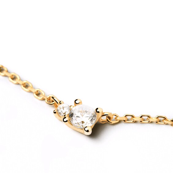 PDPAOLA™ at Zales 1/10 CT. T.W. Lab-Grown Diamond Duo Necklace in 18K Gold - 19.5"