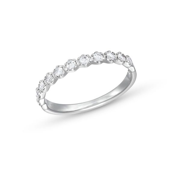 1/3 CT. T.w. Diamond Hexagon Band in 14K White Gold