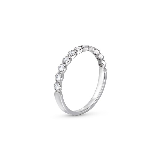 1/3 CT. T.w. Diamond Hexagon Band in 14K White Gold