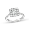 Thumbnail Image 1 of 1-1/2 CT. T.W. Princess-Cut Diamond Square Frame Engagement Ring in 14K White Gold (I/I2)