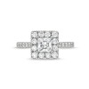 Thumbnail Image 4 of 1-1/2 CT. T.W. Princess-Cut Diamond Square Frame Engagement Ring in 14K White Gold (I/I2)