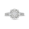 Thumbnail Image 4 of 1 CT. T.W. Diamond Ornate Frame Split Shank Engagement Ring in 14K White Gold (I/I1)