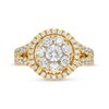 Thumbnail Image 4 of 2 CT. T.W. Multi-Diamond Frame Split Shank Engagement Ring in 14K Gold (I/I2)