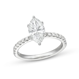 1-3/4 CT. T.W. Certified Marquise-Cut Lab-Grown Diamond Engagement Ring in 14K White Gold (F/VS2)