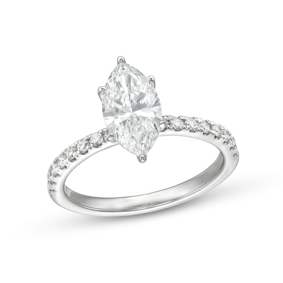 1-3/4 CT. T.w. Certified Marquise-Cut Lab-Grown Diamond Engagement Ring in 14K White Gold (F/Vs2)