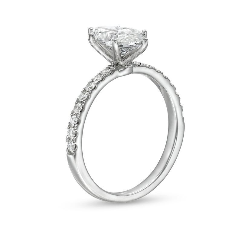 Main Image 3 of 1-3/4 CT. T.W. Certified Marquise-Cut Lab-Grown Diamond Engagement Ring in 14K White Gold (F/VS2)