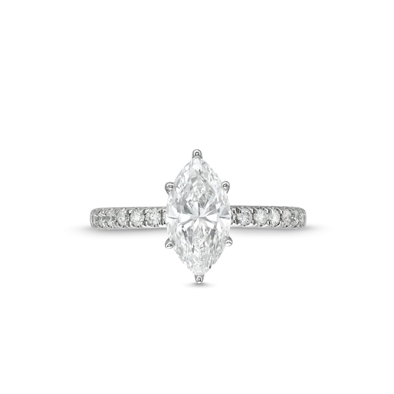 1-3/4 CT. T.w. Certified Marquise-Cut Lab-Grown Diamond Engagement Ring in 14K White Gold (F/Vs2)