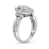 Thumbnail Image 3 of 1 CT. T.W. Pear Multi-Diamond Teardrop Frame Double Row Engagement Ring in 14K White Gold