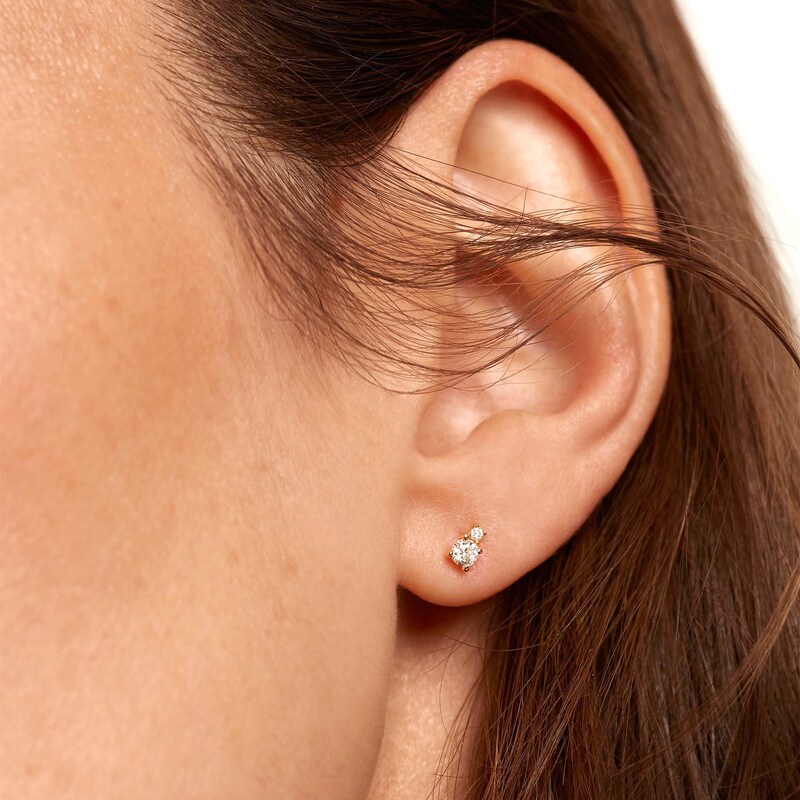 Main Image 2 of PDPAOLA™ at Zales 1/5 CT. T.W. Lab-Grown Diamond Duo Stud Earrings in 18K Gold