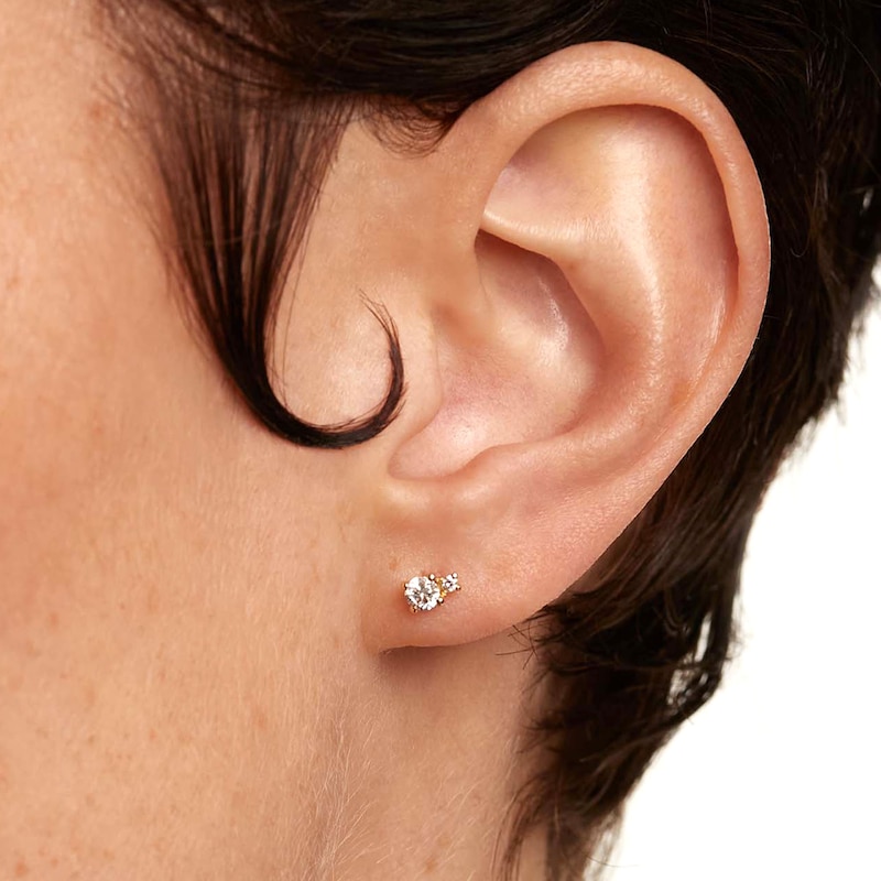 Main Image 3 of PDPAOLA™ at Zales 1/5 CT. T.W. Lab-Grown Diamond Duo Stud Earrings in 18K Gold