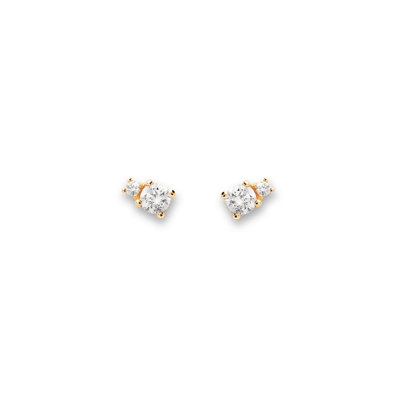 Main Image 5 of PDPAOLA™ at Zales 1/5 CT. T.W. Lab-Grown Diamond Duo Stud Earrings in 18K Gold