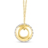 Thumbnail Image 3 of 1/2 CT. T.W. Diamond Double Row Stopper Bead Pendant in 14K Gold