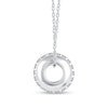 Thumbnail Image 3 of 1/2 CT. T.W. Diamond Double Row Stopper Bead Pendant in 14K White Gold