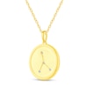 Thumbnail Image 2 of 1/20 CT. T.W. Diamond Cancer Zodiac Disc Pendant in Sterling Silver with Yellow Rhodium