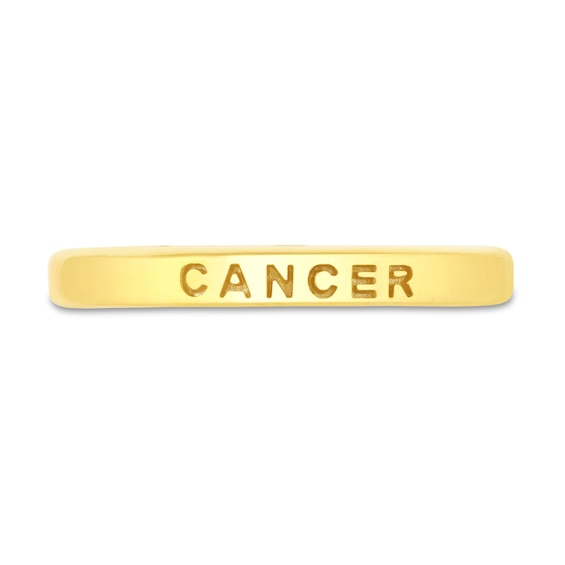 1/20 CT. T.w. Diamond Cancer Zodiac Disc Pendant in Sterling Silver with Yellow Rhodium