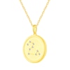 Thumbnail Image 2 of 1/10 CT. T.W. Diamond Leo Zodiac Disc Pendant in Sterling Silver with Yellow Rhodium