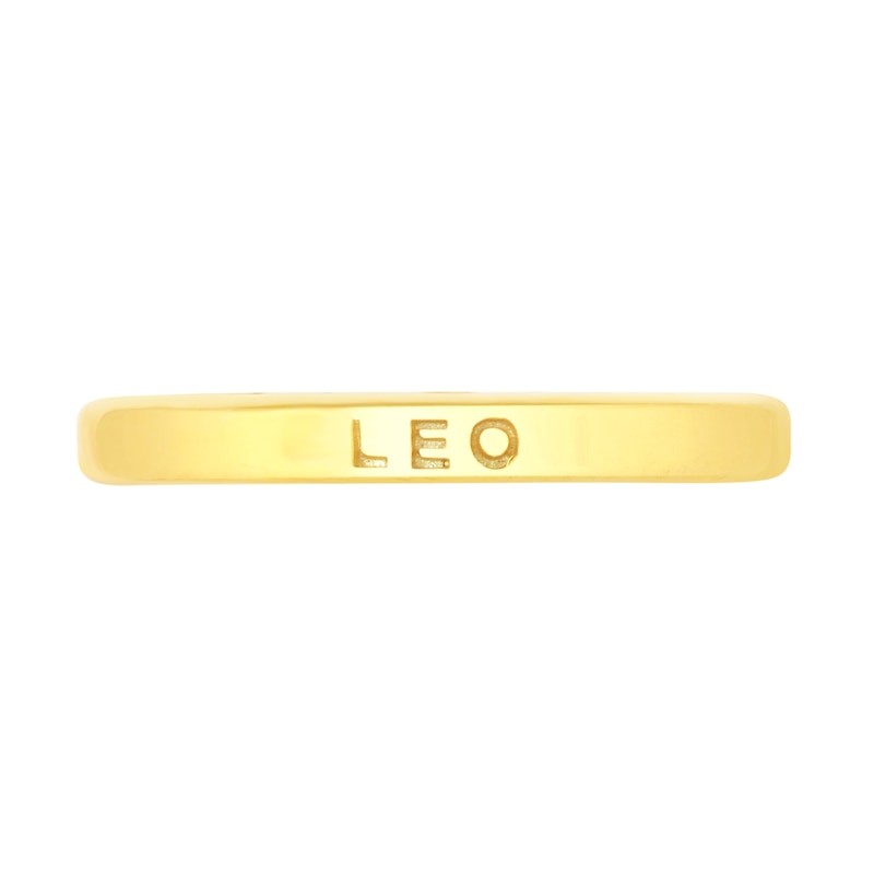 Main Image 4 of 1/10 CT. T.W. Diamond Leo Zodiac Disc Pendant in Sterling Silver with Yellow Rhodium